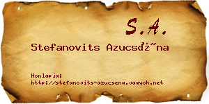 Stefanovits Azucséna névjegykártya